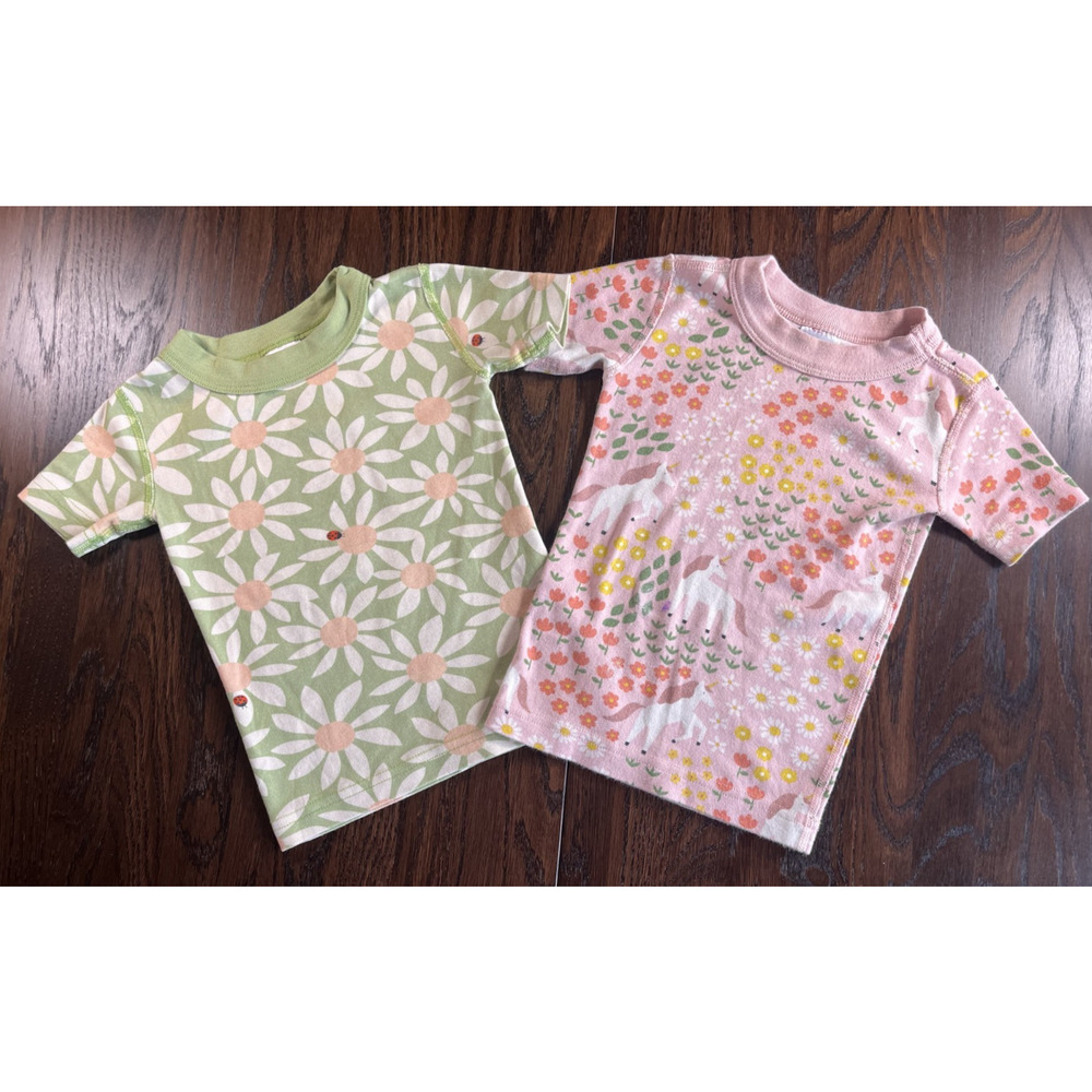 Bundle 2 Hannah Anderson 3T Spring pattern T Shirts Pink & Green